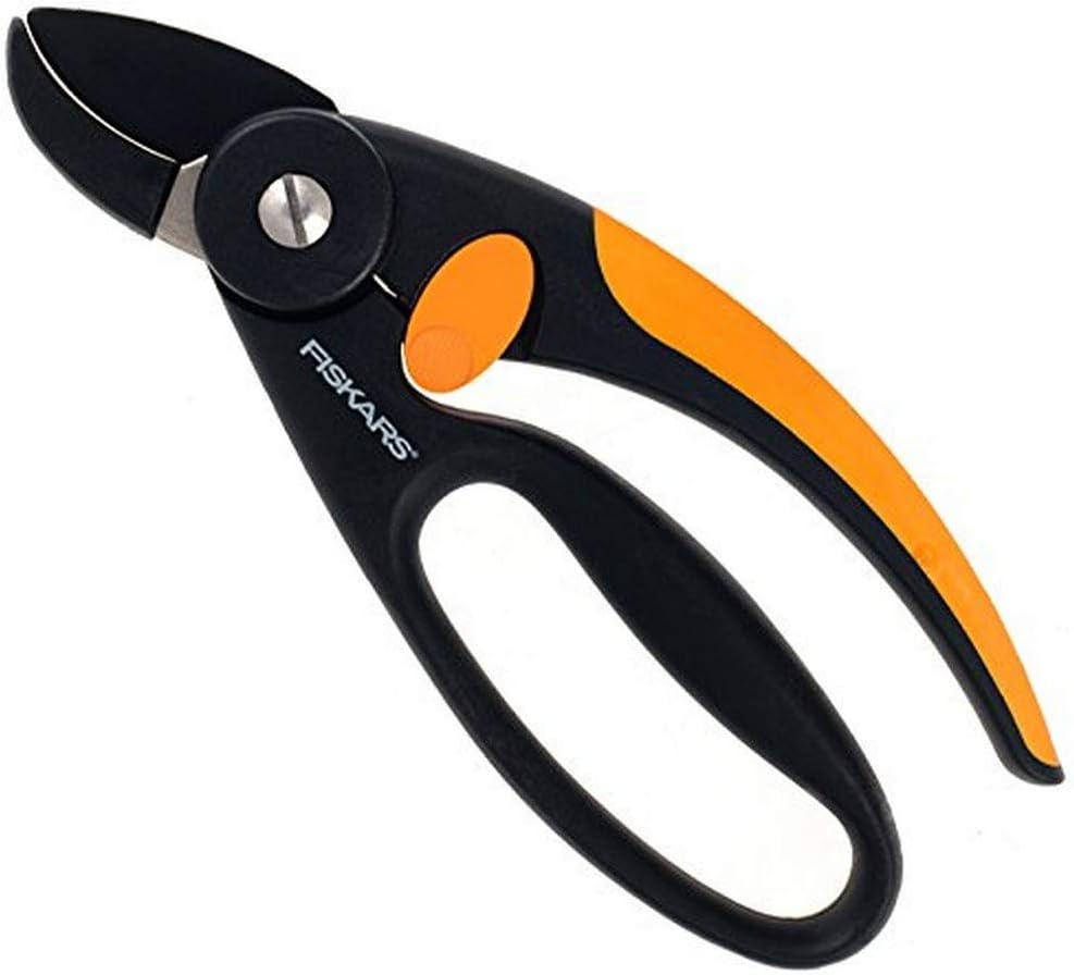 Fiskars P43 Amboss Gartenschere – 19 cm für trockene Äste bis 20 mm