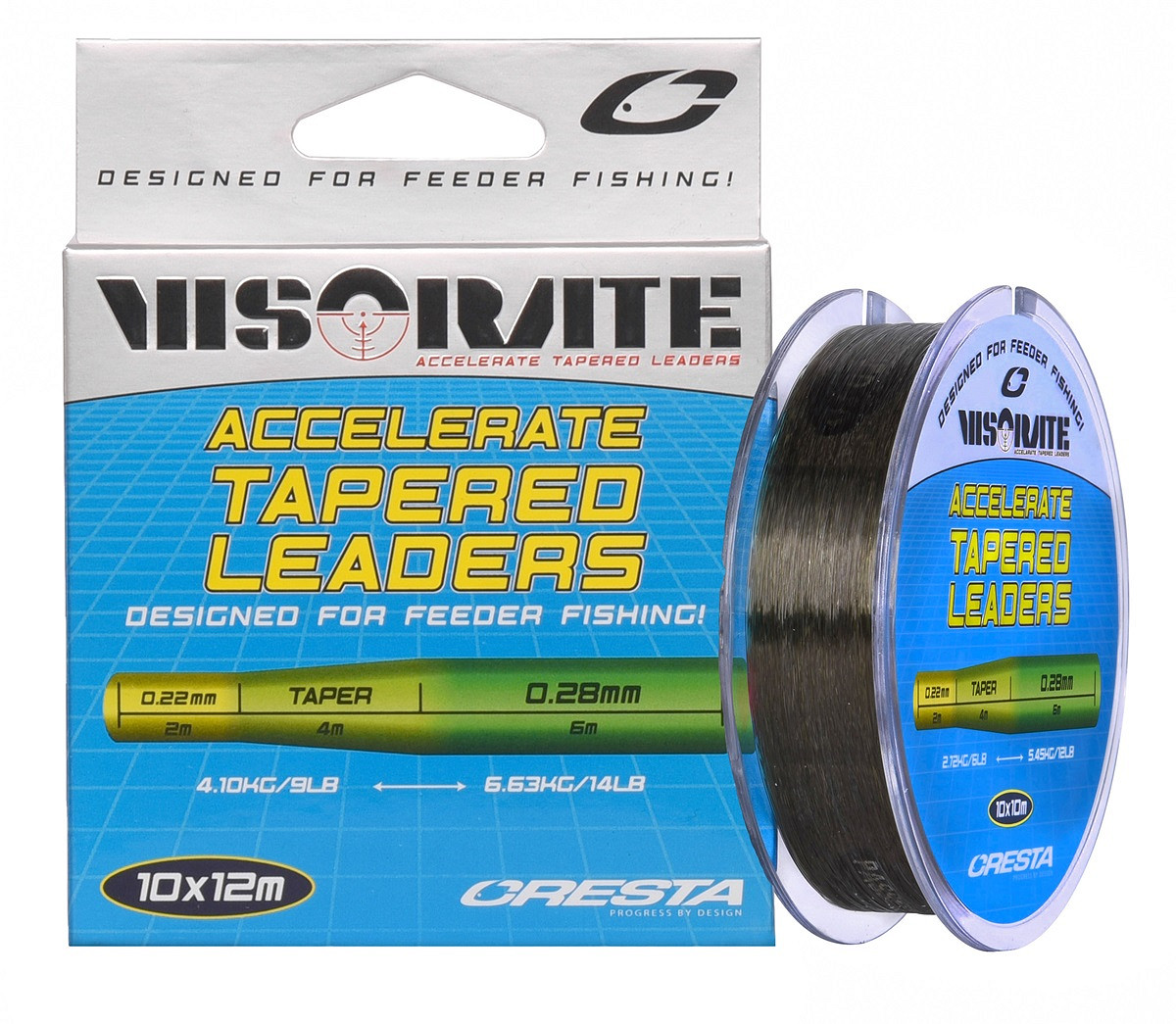 Cresta Visorate Accelerate Tapered Leaders Schlagschnur – 10 Stück