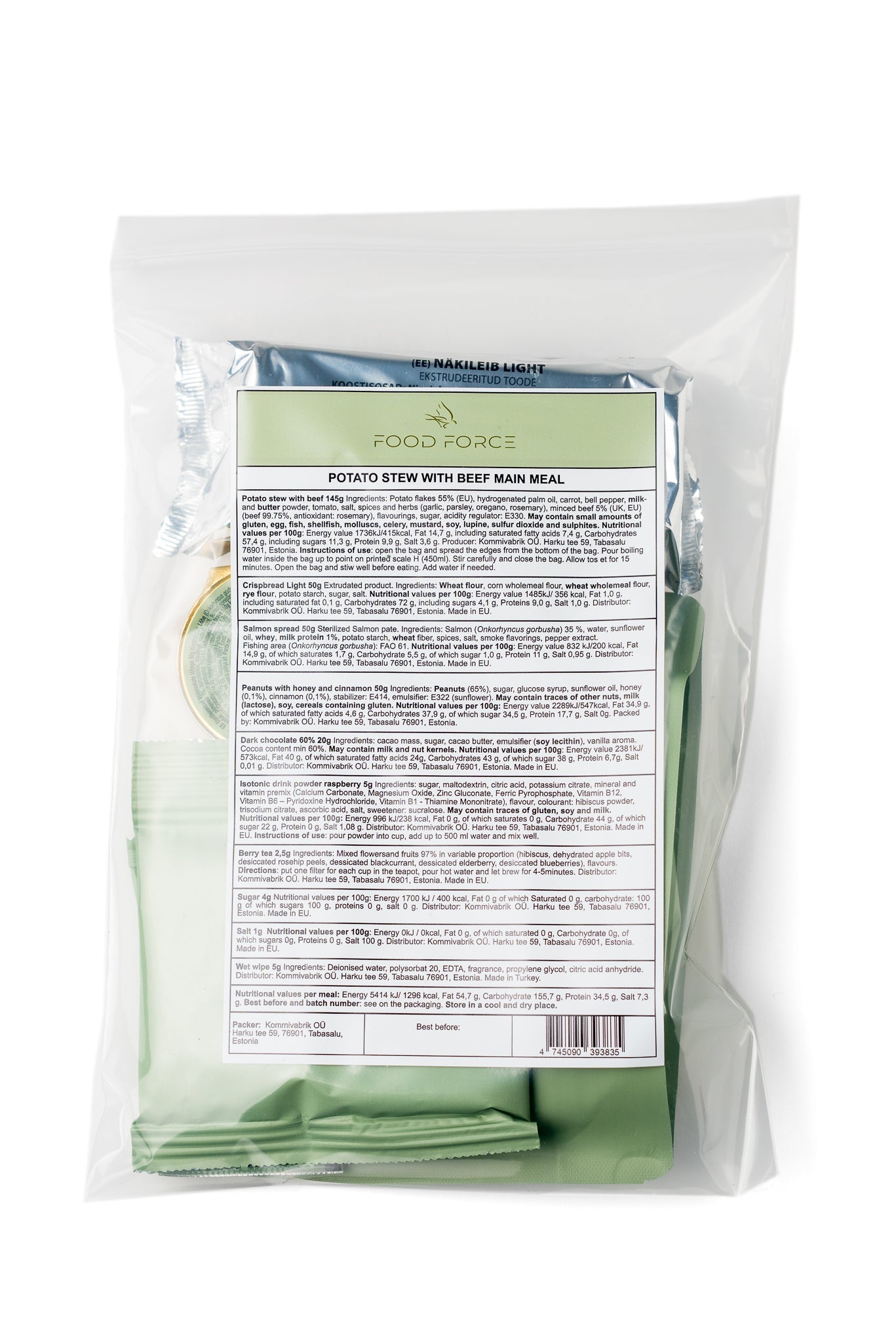 Food Force Ration Kartoffeleintopf mit Rind 317 g
