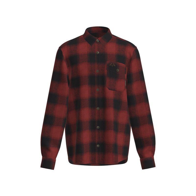 Swedteam Herren Hemd Lynx Wool Red – Jagdshemd als Layer 2 Midlayer