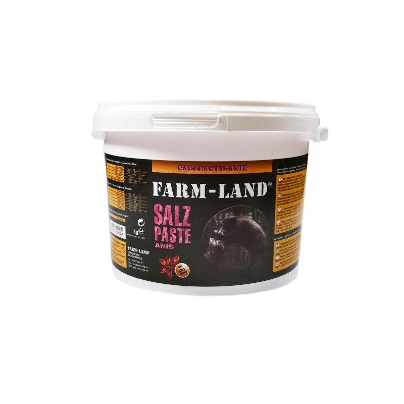 Farm-Land Salzpaste Anis 2,5 kg – Mineral-Kirrung mit Anisduft fürs Revier