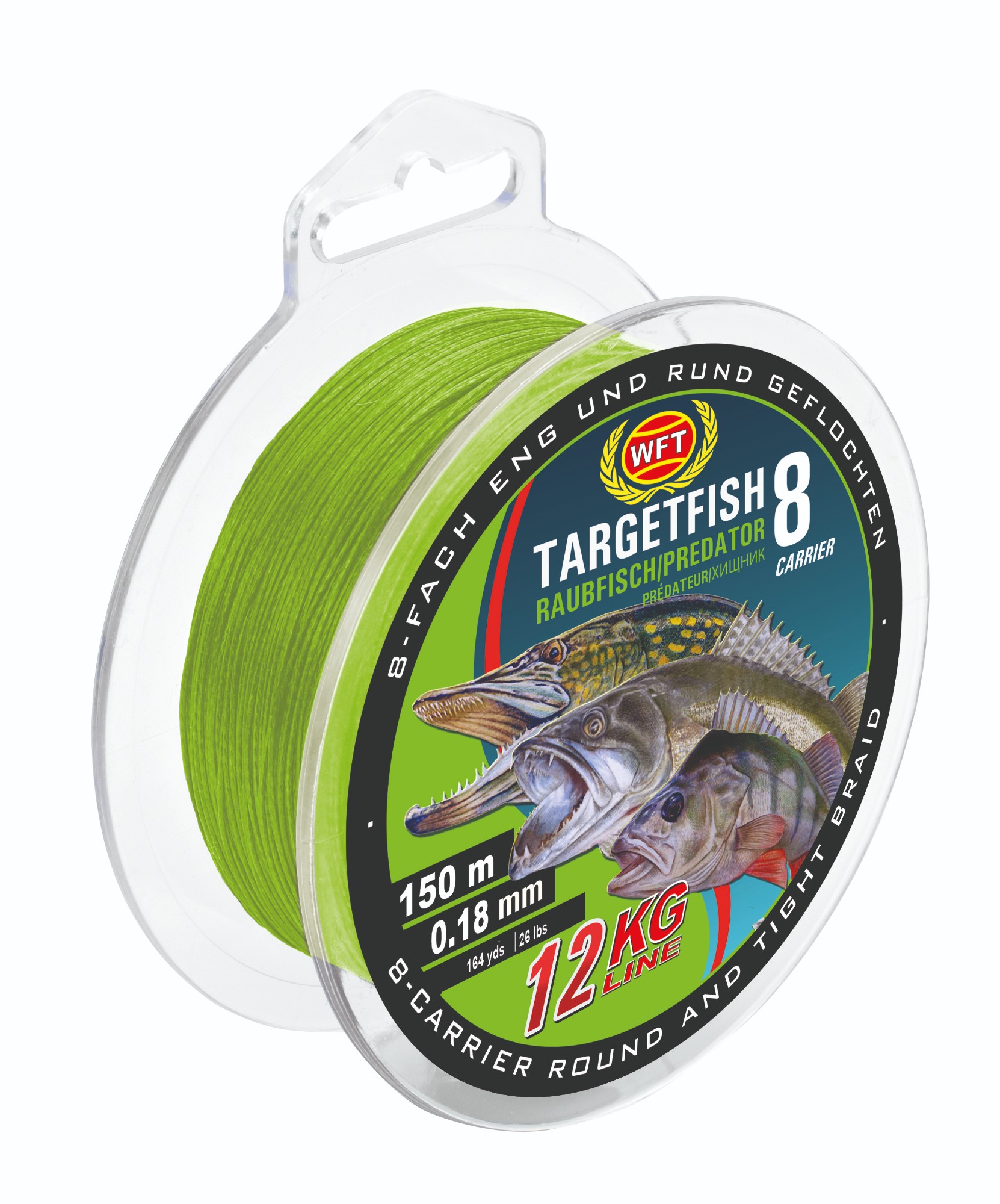 WFT Targetfish 8 Raubfisch chartreuse 2000 m