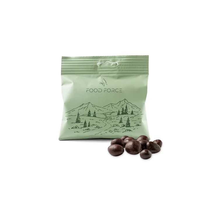 Food Force Stachelbeere in dunkler Schokolade 50 g