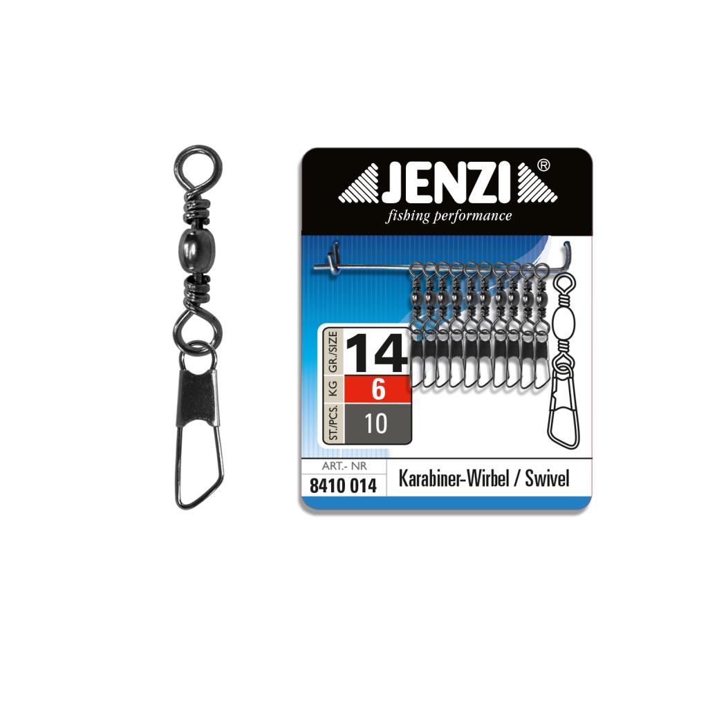 Jeni Karabiner Wirbel Black Nickel