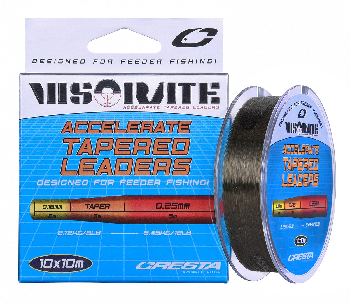 Cresta Visorate Accelerate Tapered Leaders Schlagschnur – 10 Stück