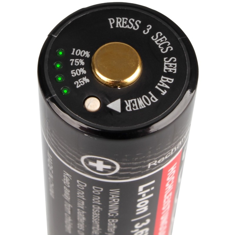 Kraftmax Pro Li-Ion Akku 18650 3,6 V 3400 mAh mit USB-C-Ladebuchse