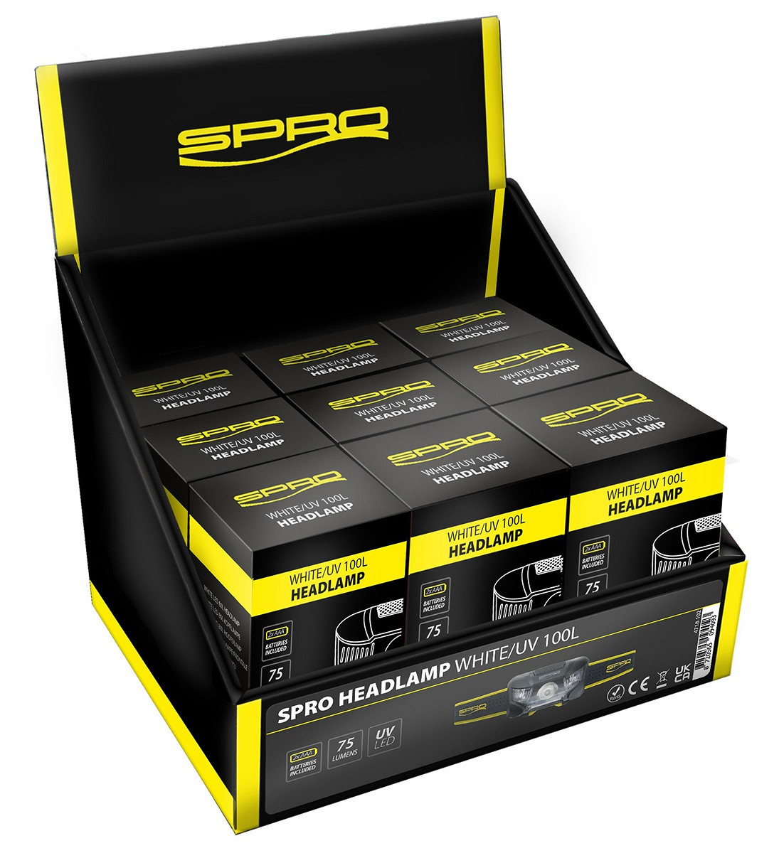 SPRO Headlamp White/UV 100L Stirnlampe