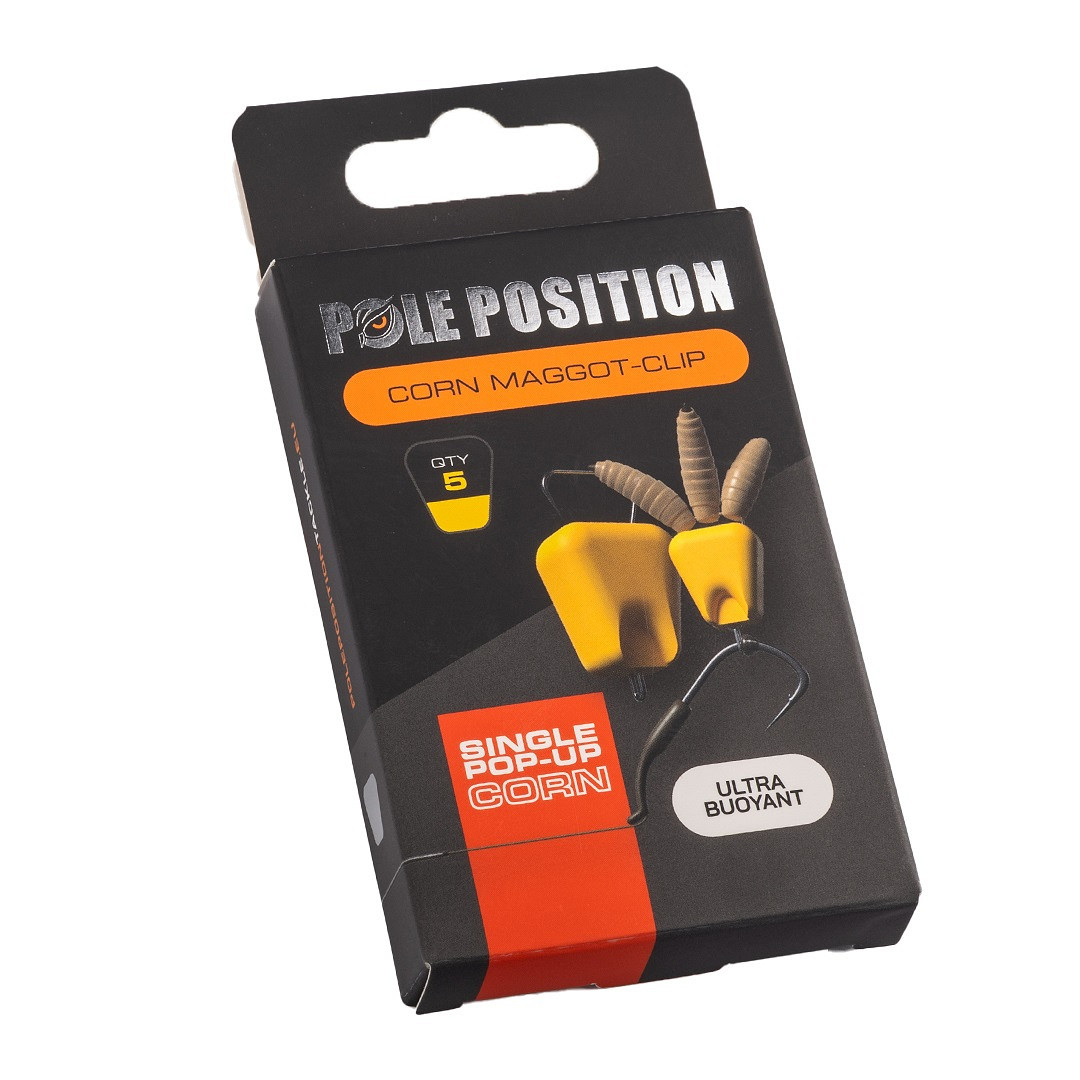 Pole Position Corn Maggot Clip Köderclip – 5 Stück