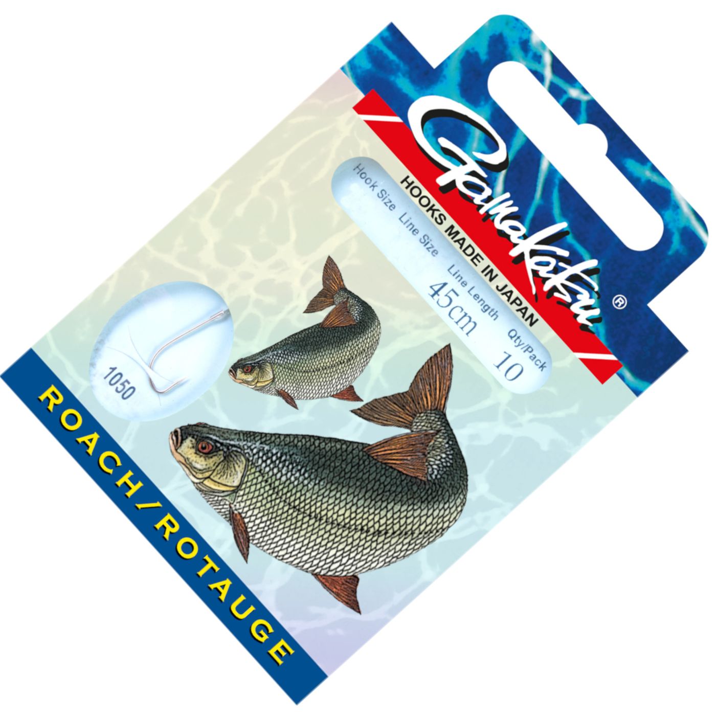 Gamakatsu LS-1050 Roach Vorfachhaken Nickel – 10 Stück