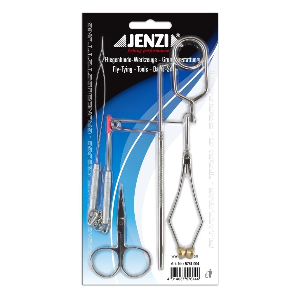 Jenzi Fly-Tying Starter-Kit mit 6 Werkzeugen zum Fliegenbinden