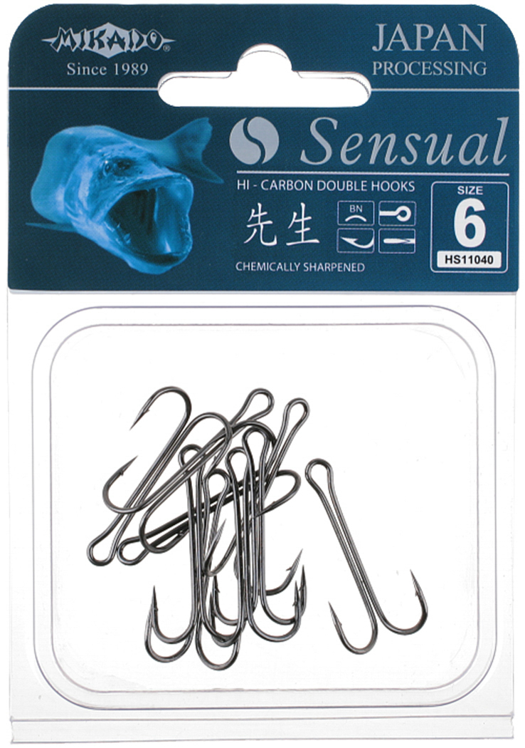 Mikado Sensual Zwillingshaken Black Nickel Größe 1/0–4/0