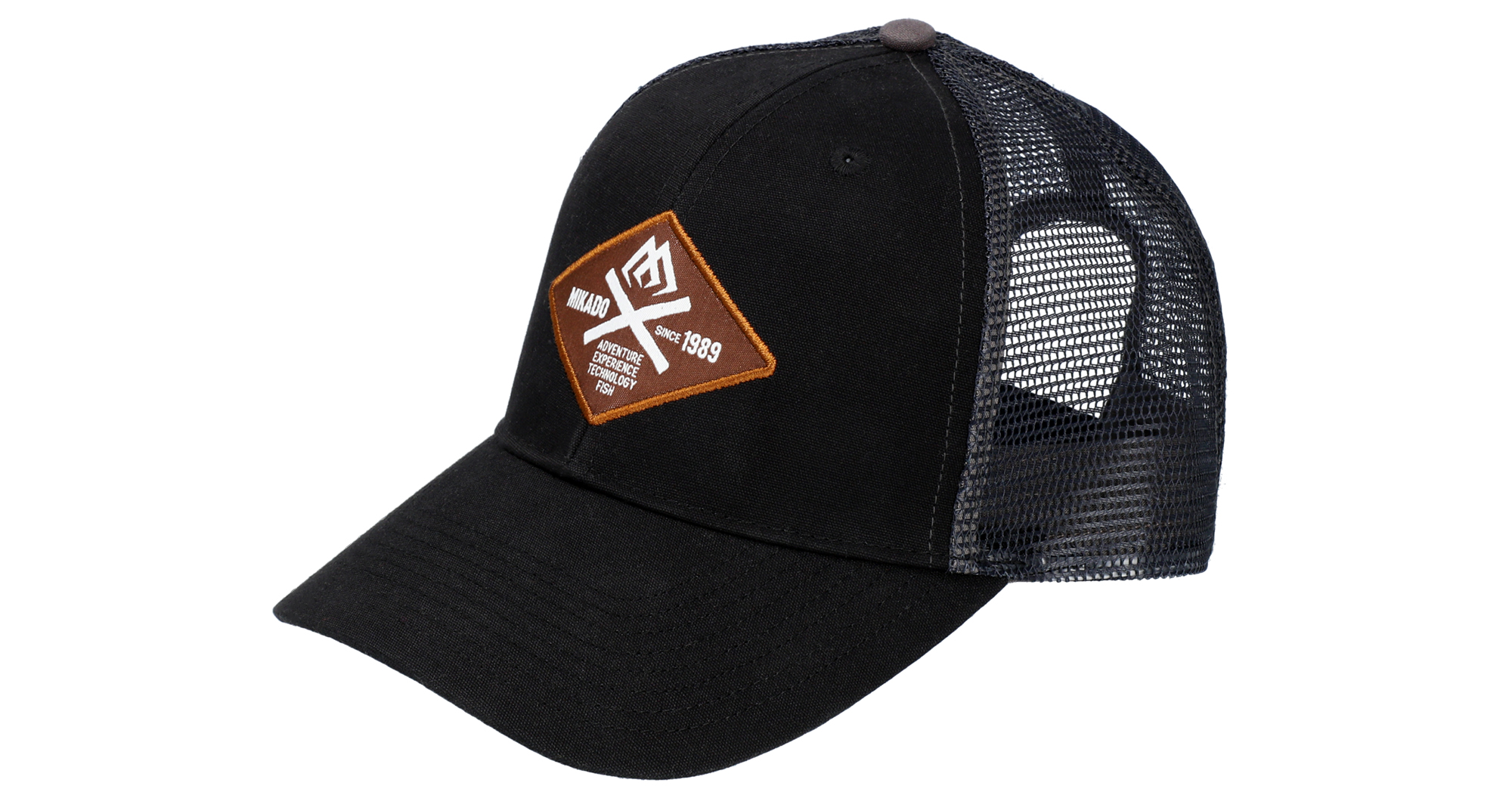 Mikado Basecap Trucker Adventure in Schwarz für Angler