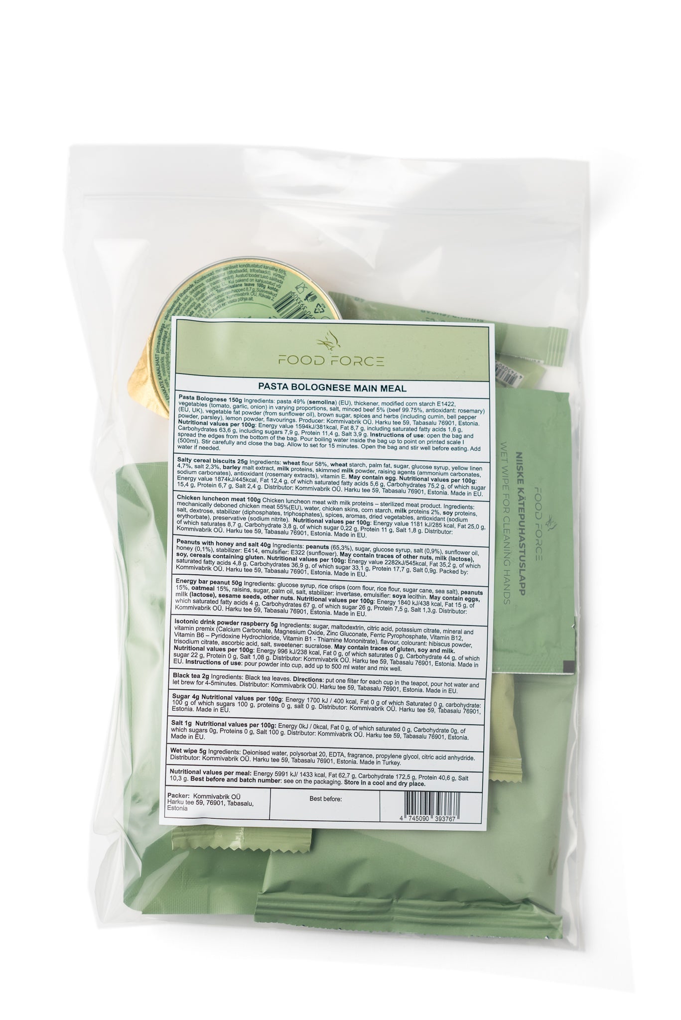 Food Force Ration Pasta Bolognese 312 g