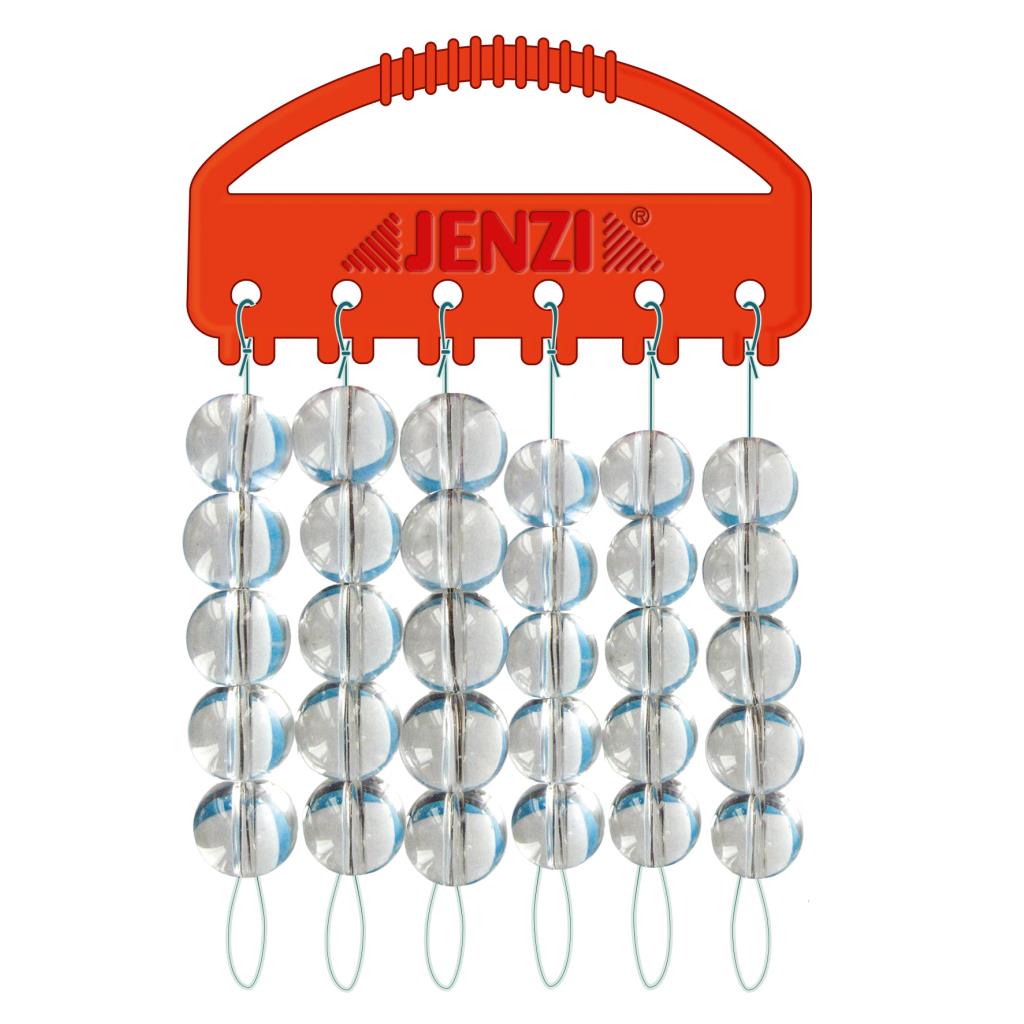 Jenzi Glas-Perlen Set klar – runde Glasperlen für Montage und Vorfach