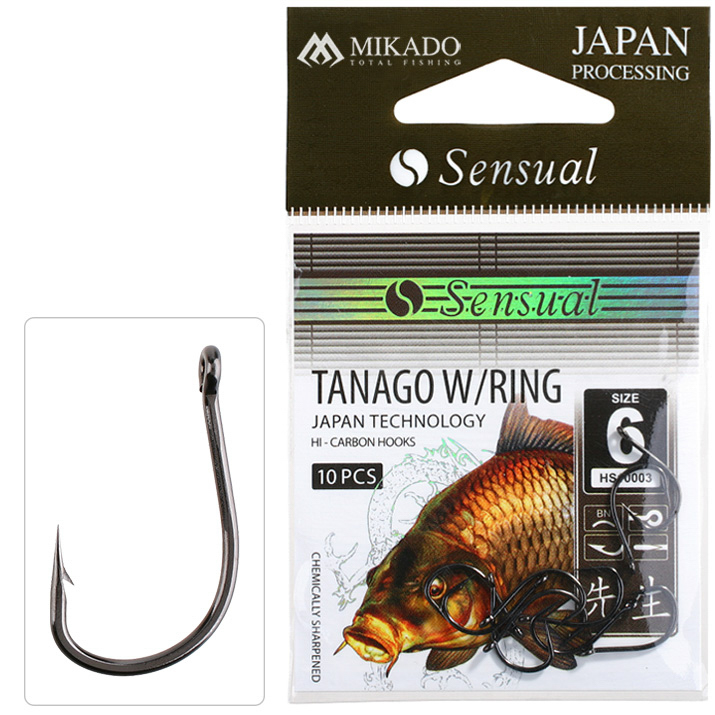 Mikado Sensual Tanago mit Ring Brassenhaken Black Nickel