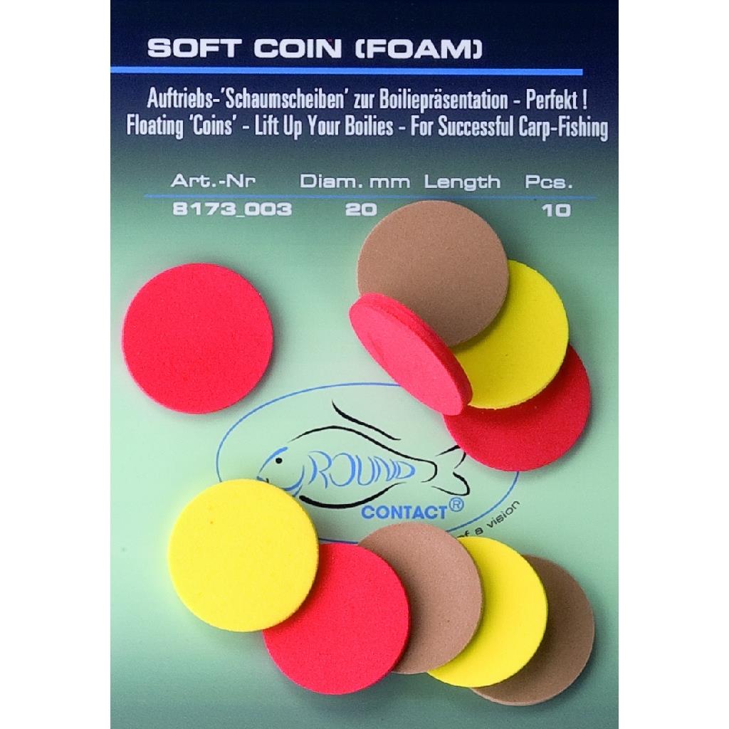 Jenzi Soft Coins 20 mm farbig sortiert – Auftriebsplättchen fürs Karpfen-Rig