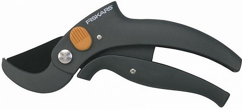 Fiskars P53 PowerLever Amboss-Gartenschere ergonomisch für trockenes Holz bis 20 mm