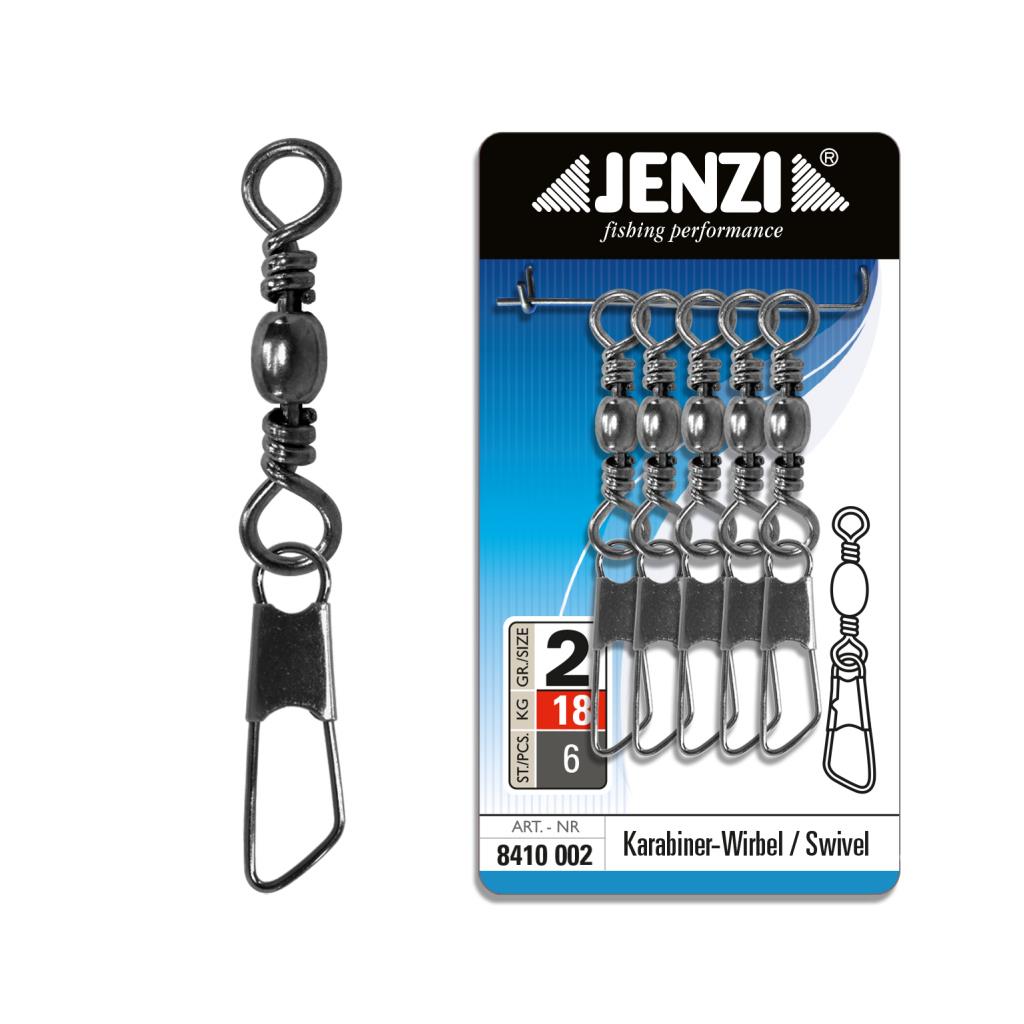Jeni Karabiner Wirbel Black Nickel
