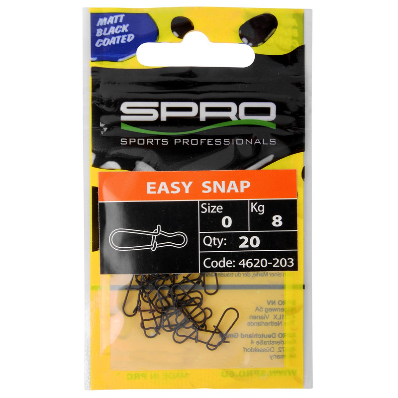 Spro Matte Black Easy Snap