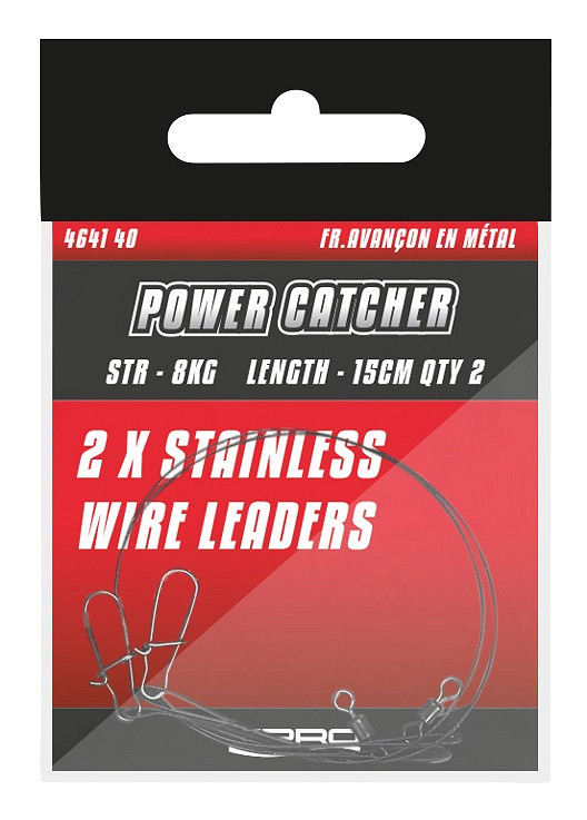 PowerCatcher Wire Leaders Stahlvorfächer – 2 Stück