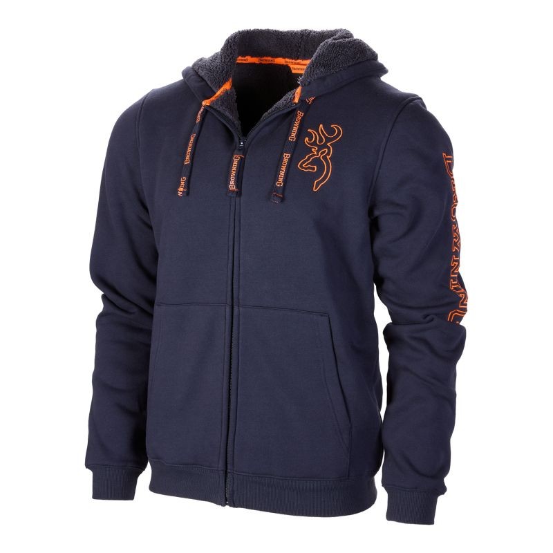 Browning Herren warme Sweatshirtjacke Snapshot blau