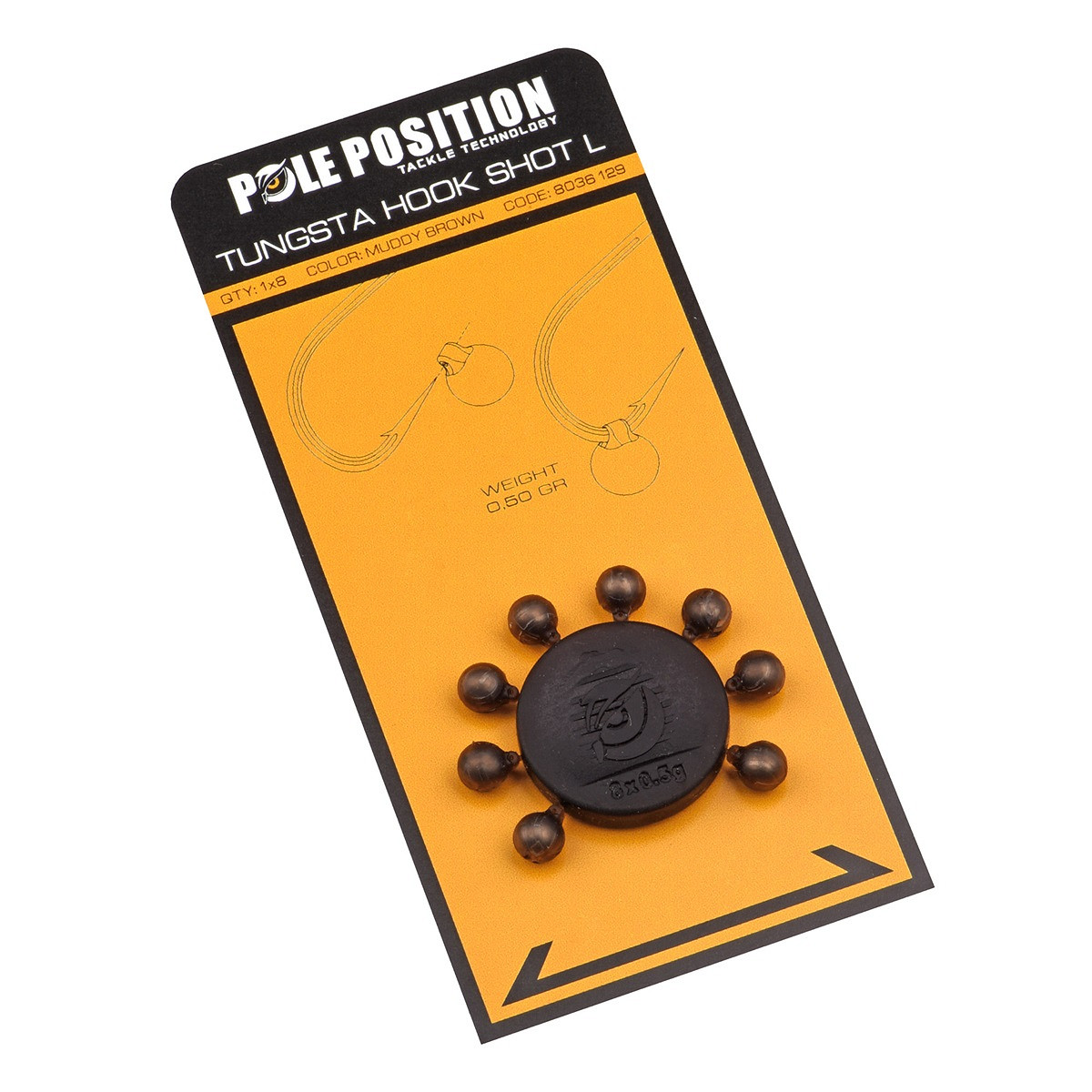 Pole Position Tungsta Hook Shot Tungsten-Hakenschrot – 8 Stück