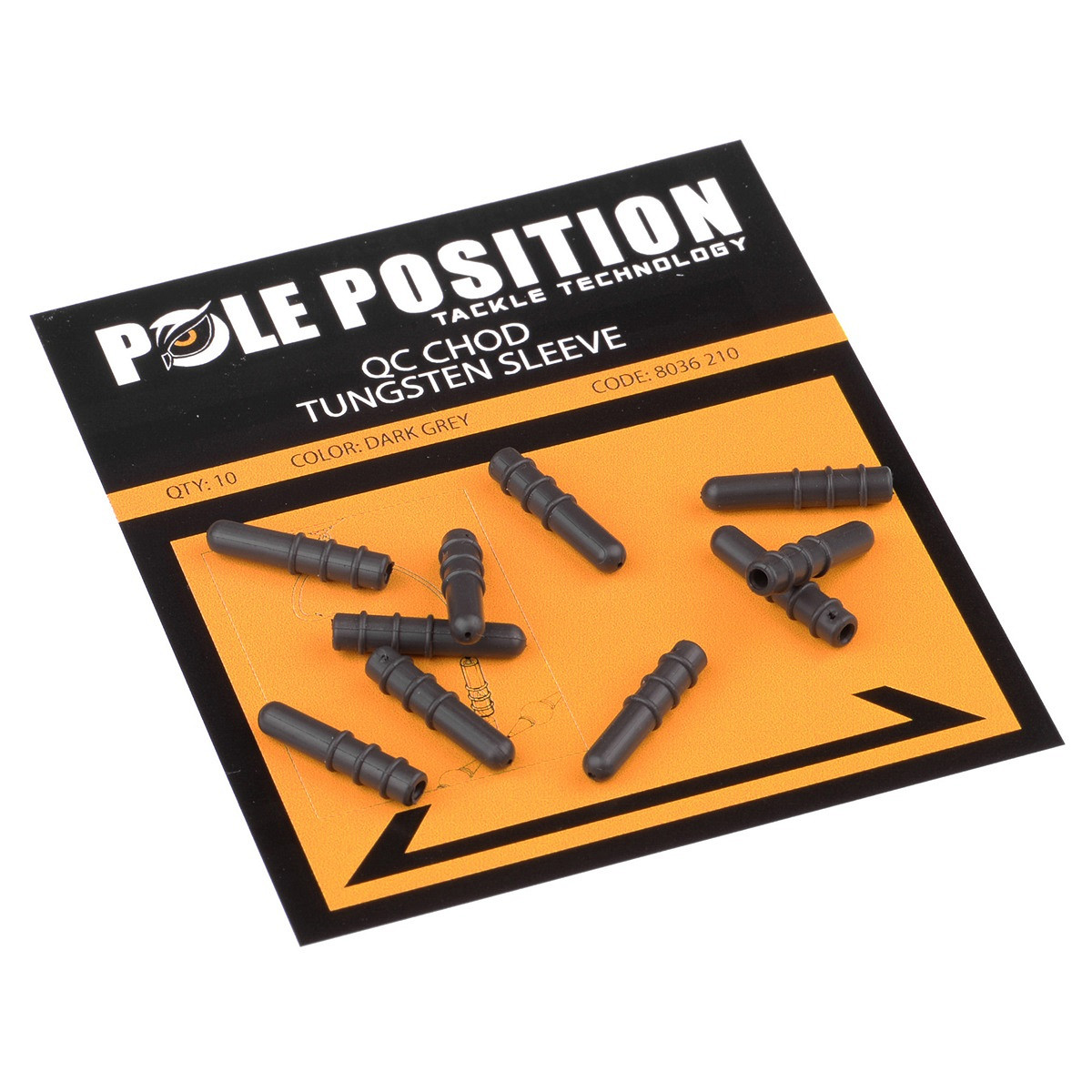 Pole Position QC Chod Tungsten Sleeve Rig-Zubehör – 8 Stück