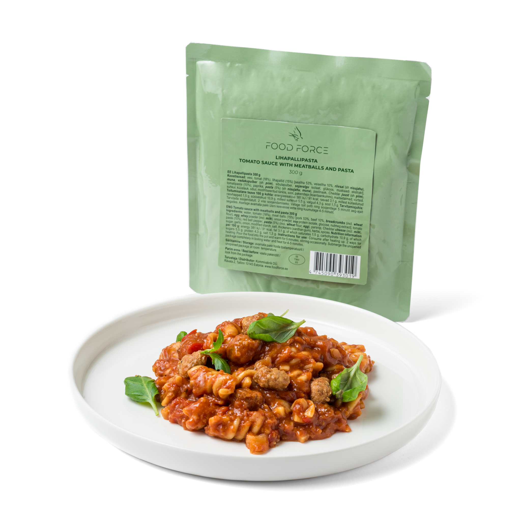 Food Force Tomatensauce mit Fleischbällchen und Pasta 300 g