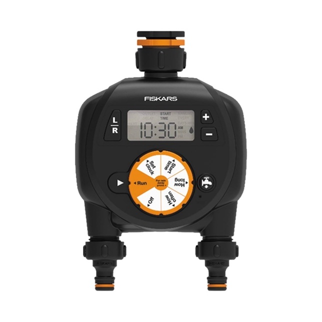 Fiskars Easy Watering Wasserzeitschaltuhr Doppelanschluss