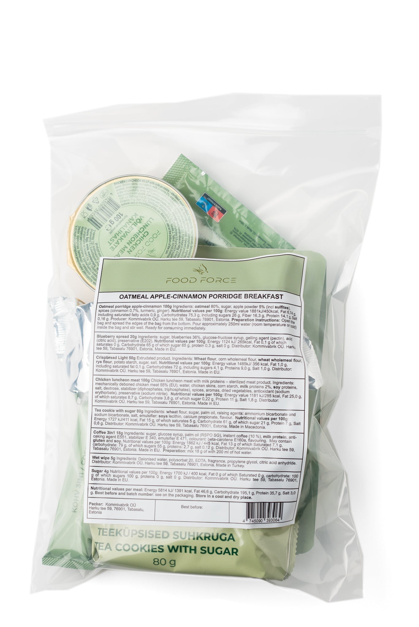 Food Force Frühstücksration Haferbrei Apfel-Zimt 314 g
