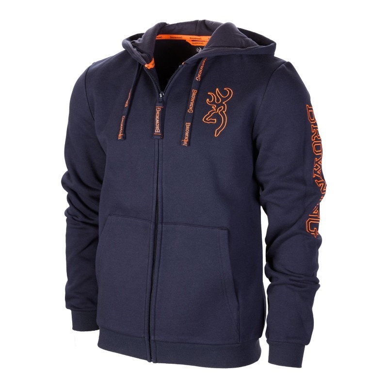 Browning Herren Sweatshirt ZIP SNAPSHOT blau