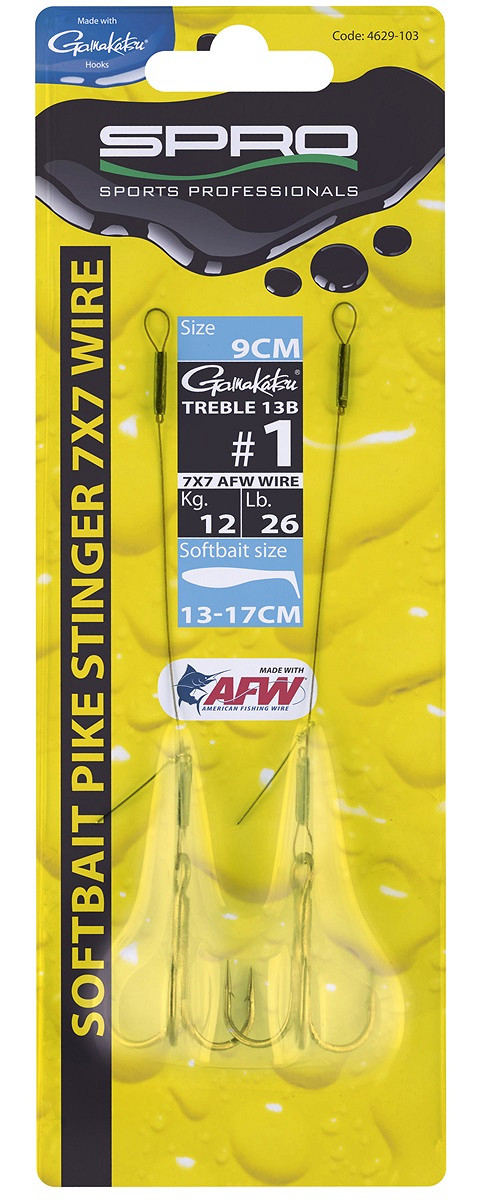 SPRO Softbait Pike Stinger Hechtstinger für Gummifische – 2 Stück