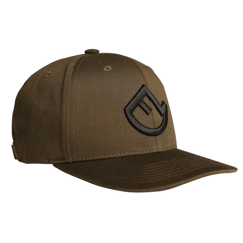 Farm-Land Basecap 6-Panel Oliv – Baumwollcap mit Logo, Luftösen und Schnappverschluss