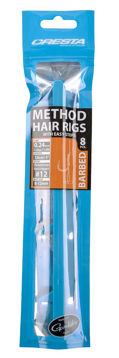 Cresta Method Hairrigs + Stop Vorfachhaken 10 cm – 8 Stück