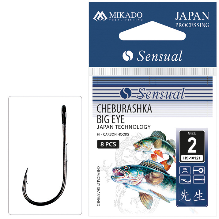 Mikado Sensual Cheburashka Big Eye Jighaken Black Nickel