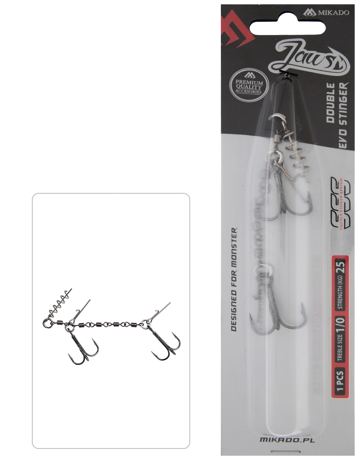 Mikado Jaws Double Evo Stinger 25 kg Nr. 1/0 (1 Stück)