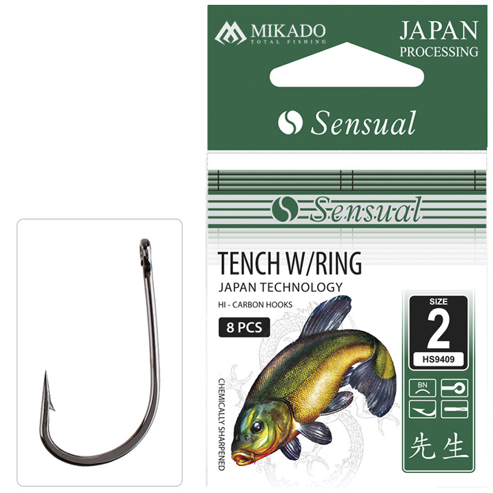Mikado Sensual Tench mit Ring Brassenhaken Black Nickel