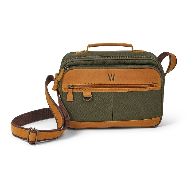 Waidmanns Leder/Canvas Umhängetasche Dusty