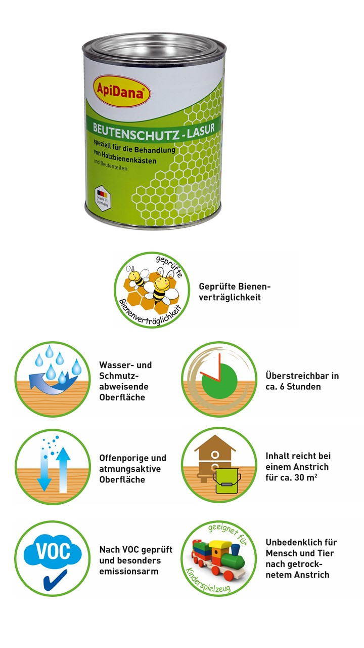 ApiDana Beutenschutz-Lasur – 0,75 Liter