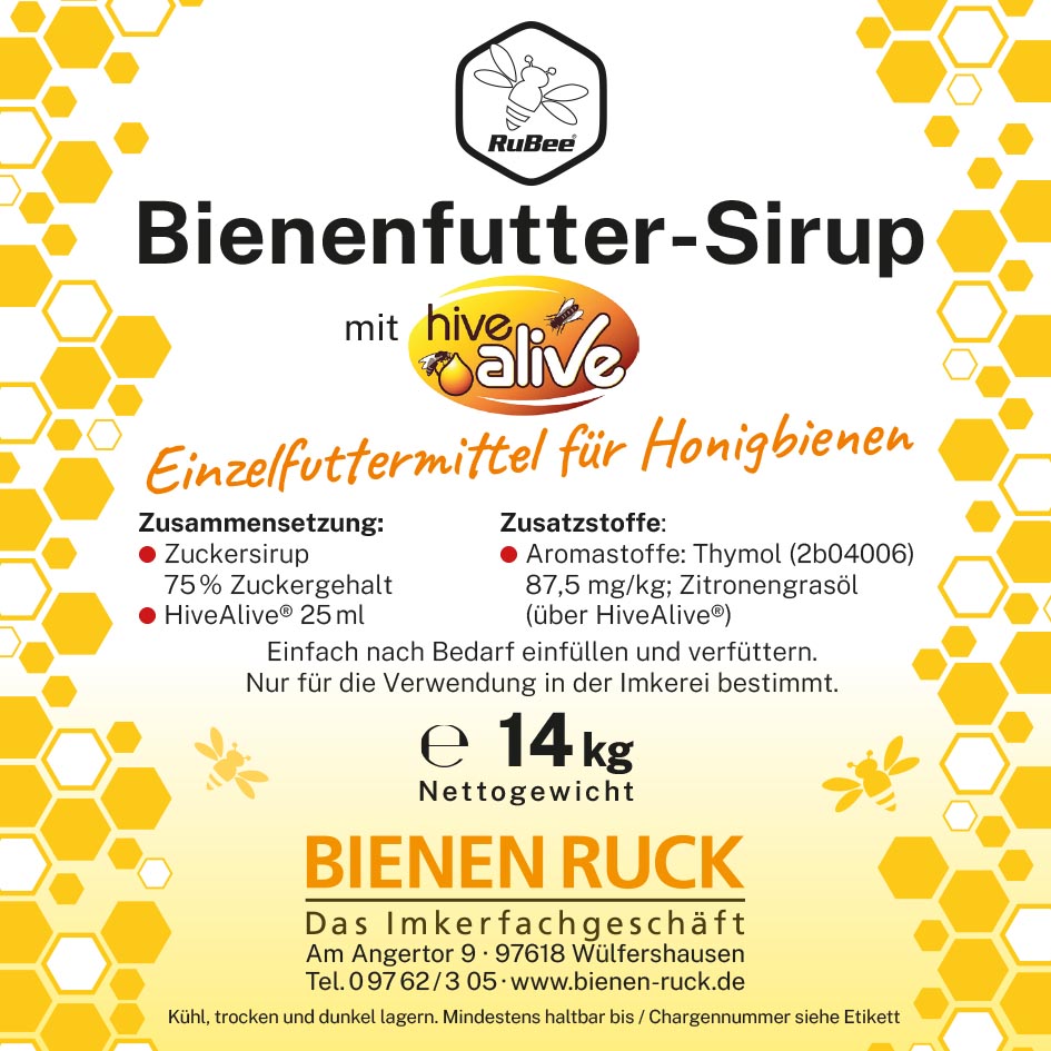 HiveAlive Super Strong Bienenfuttersirup 14 kg Kanister