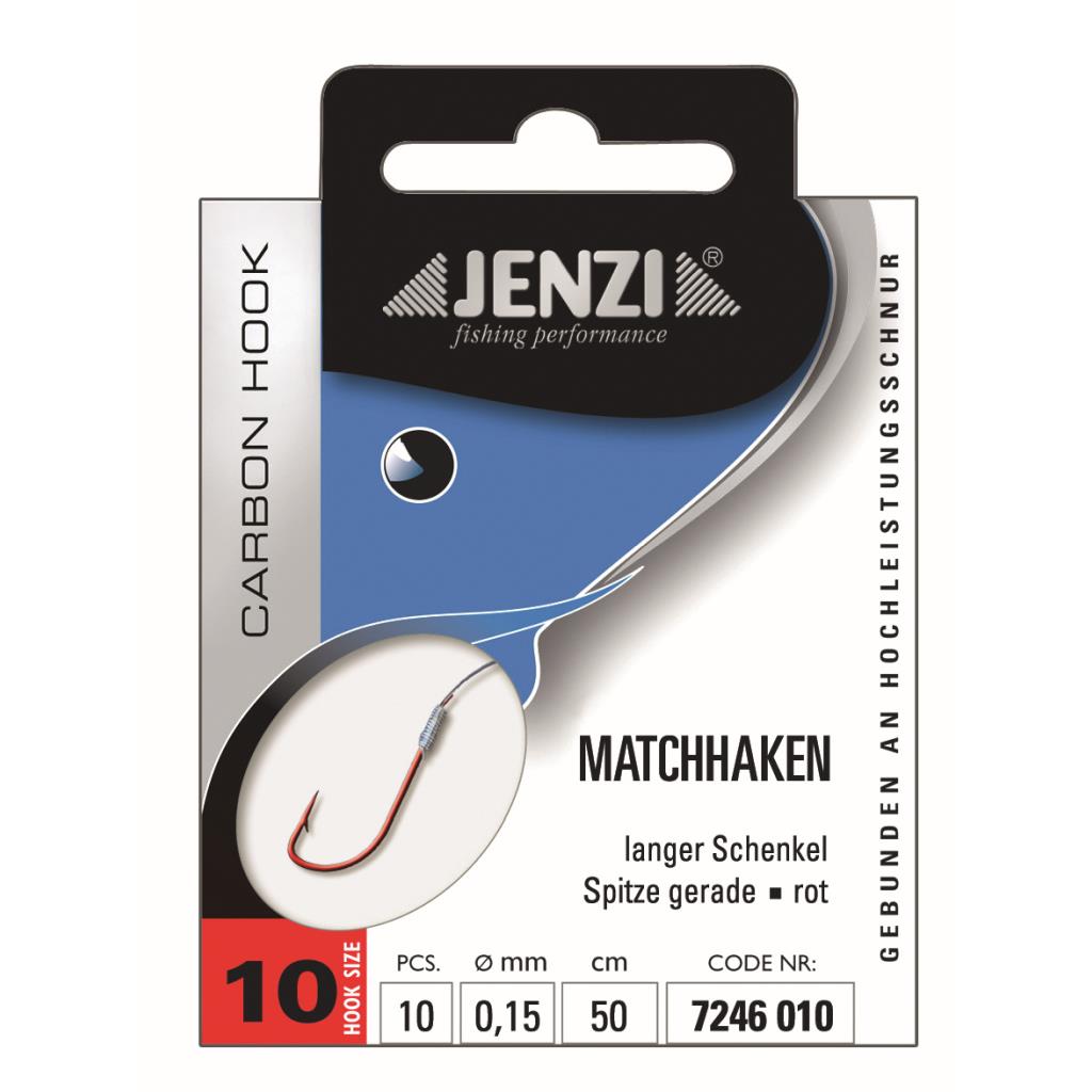 Jenzi Matchhaken gebunden Rot Langschenklig