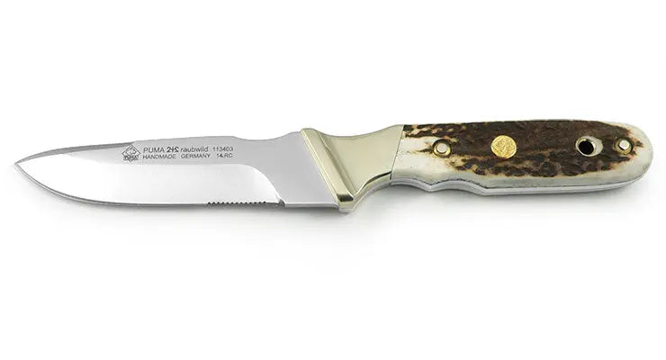 Puma 2+2 Raubwild Stag Jagdmesser – Hirschhorn, Made in Germany