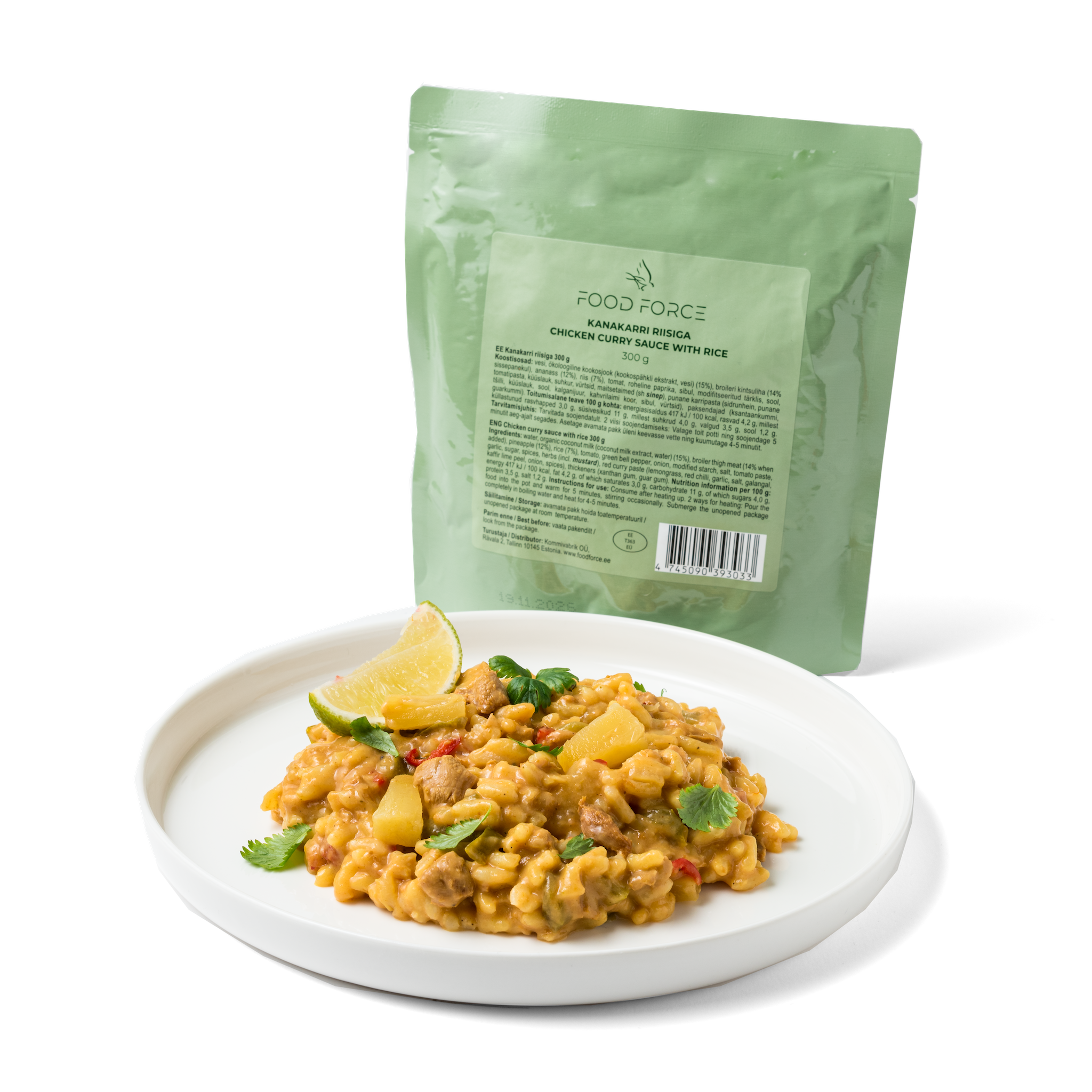 Food Force Hühner-Curry mit Reis 300 g
