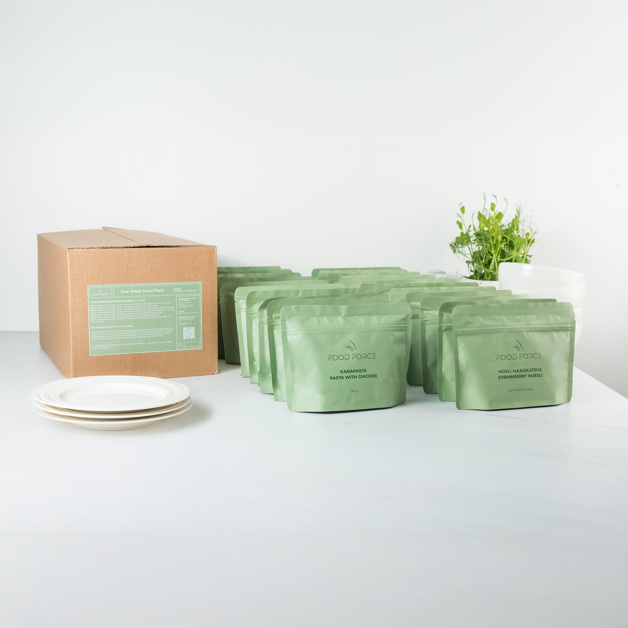 Food Force Wochenpaket 21 Mahlzeiten Box 2782 g