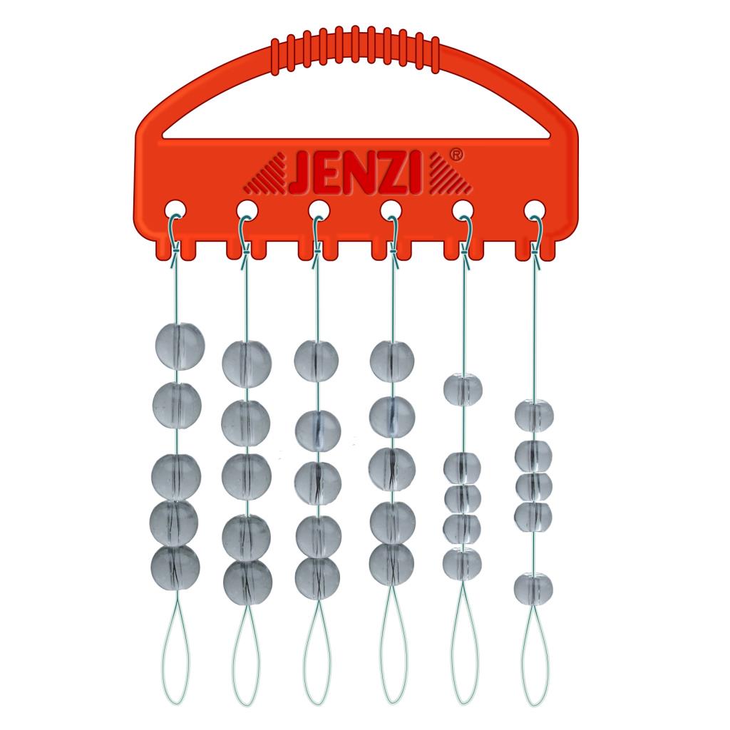 Jenzi Glas-Perlen Set klar – runde Glasperlen für Montage und Vorfach