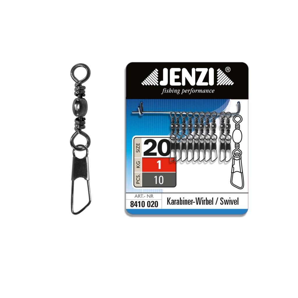 Jeni Karabiner Wirbel Black Nickel