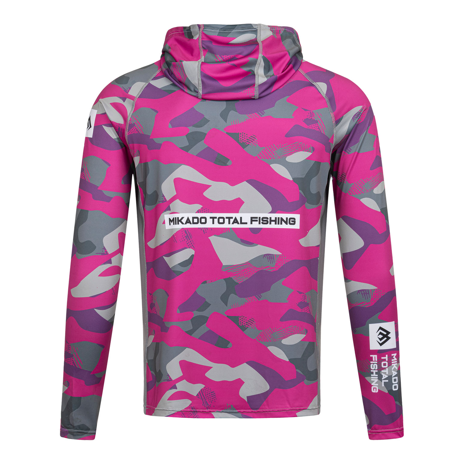 Mikado Damen-Longsleeve Hoodie mit Gesichtsschutz mit UPF-Filter Lady Camo Größe XXL