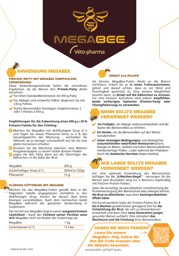 MegaBee Proteinpulver für Bienen 2 kg