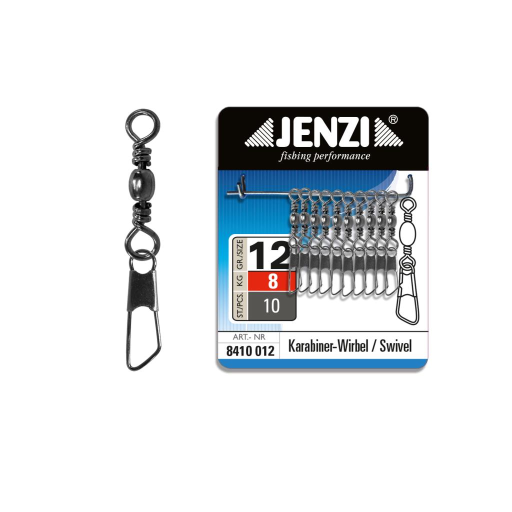 Jeni Karabiner Wirbel Black Nickel