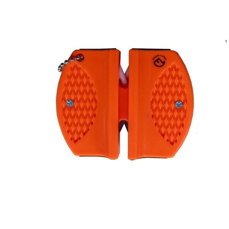 Farm-Land Messerschärfer orange – kompakter Taschenschärfer mit Karbid und Keramik